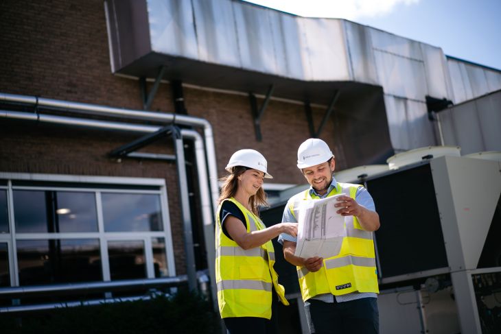 Kelvin Solutions teamleden op werfbezoek Teamleden op werfbezoek